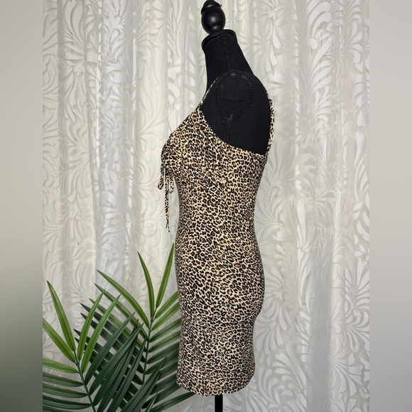 SHEIN Leopard Print Mini Dress with Spaghetti Straps - Picture 3 of 9